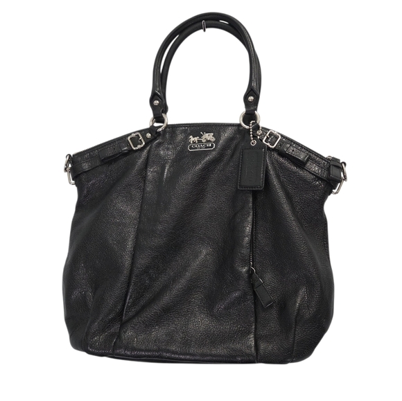 Coach Handbags - Coach Madison Black Leather Satchel Bag Handbag 18641